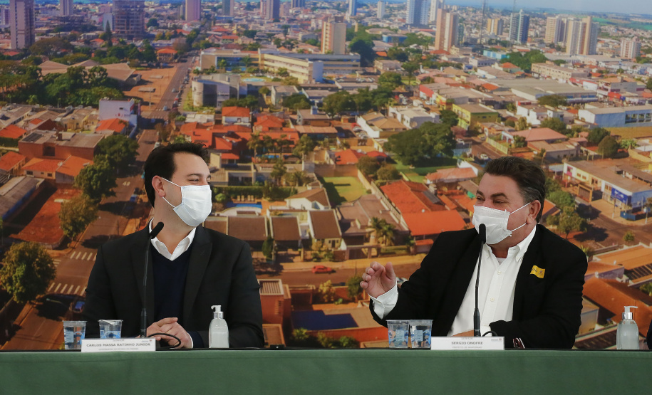 Governador Carlos Massa Ratinho Junior, durante solenidade assinatura de ordem serviços para construção da Cadeia Pública e pavimentação de estradas rurais em Arapongas - Curitiba, 19/07/2021 - Foto: Jonathan Campos/AEN