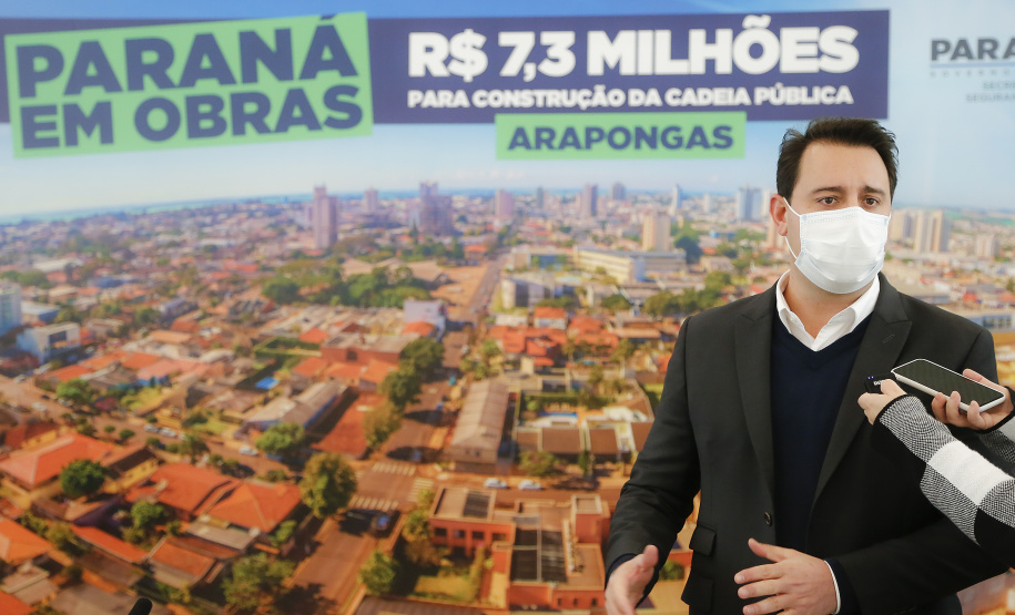 Governador Carlos Massa Ratinho Junior, durante solenidade assinatura de ordem serviços para construção da Cadeia Pública e pavimentação de estradas rurais em Arapongas - Curitiba, 19/07/2021 - Foto: Jonathan Campos/AEN