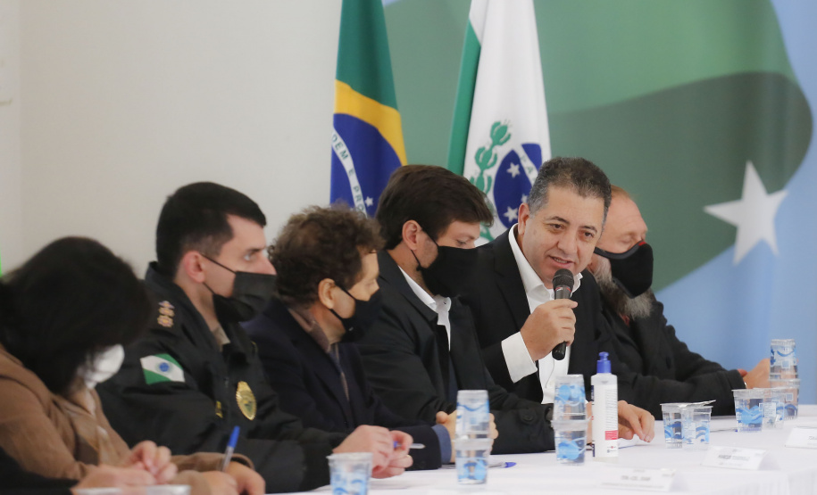 Governador Carlos Massa Ratinho Junior, durante solenidade assinatura de ordem serviços para construção da Cadeia Pública e pavimentação de estradas rurais em Arapongas - Curitiba, 19/07/2021 - Foto: Jonathan Campos/AEN