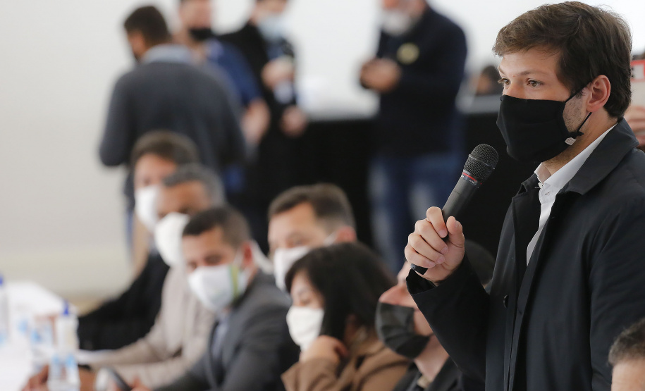 Governador Carlos Massa Ratinho Junior, durante solenidade assinatura de ordem serviços para construção da Cadeia Pública e pavimentação de estradas rurais em Arapongas - Curitiba, 19/07/2021 - Foto: Jonathan Campos/AEN