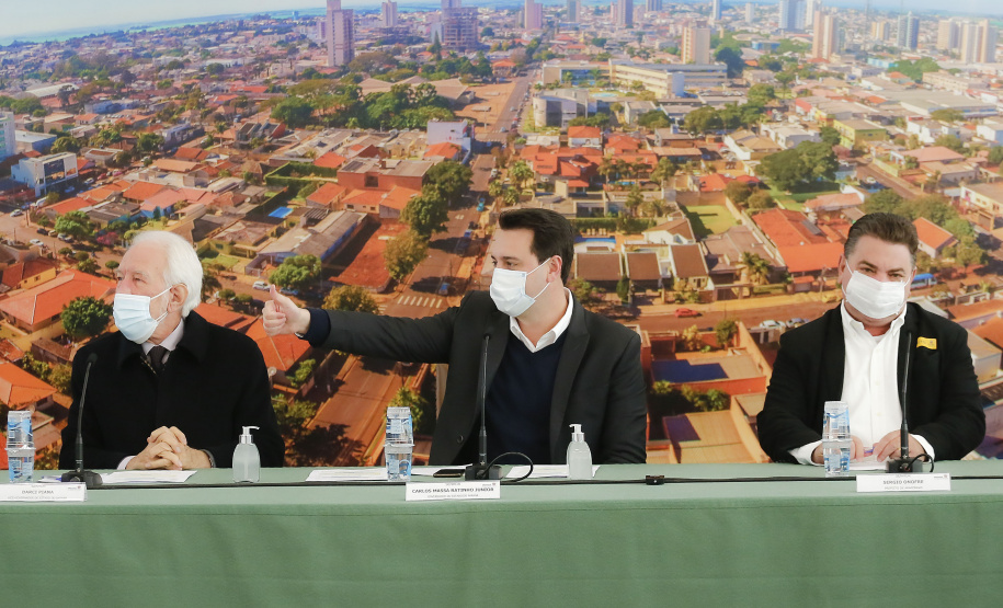Governador Carlos Massa Ratinho Junior, durante solenidade assinatura de ordem serviços para construção da Cadeia Pública e pavimentação de estradas rurais em Arapongas - Curitiba, 19/07/2021 - Foto: Jonathan Campos/AEN