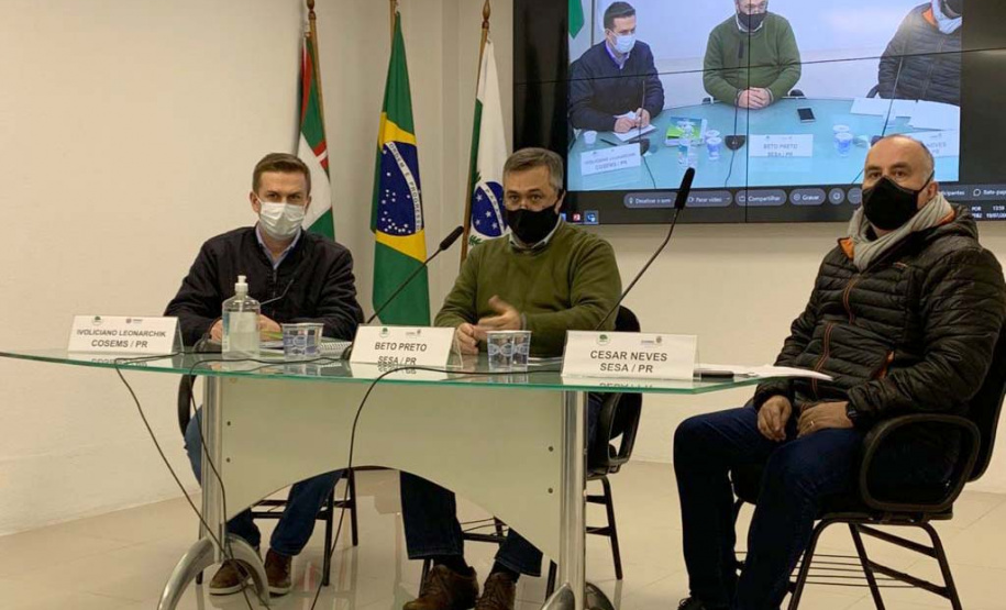 A Secretaria da Saúde do Paraná apresentou hoje (19) em reunião extraordinária da Comissão Intergestores Bipartite (CIB) o Projeto de Organização da Saúde Mental no Estado.  -  Curitiba, 19/07/2021  -  Foto: Nalu Lourençon/SESA