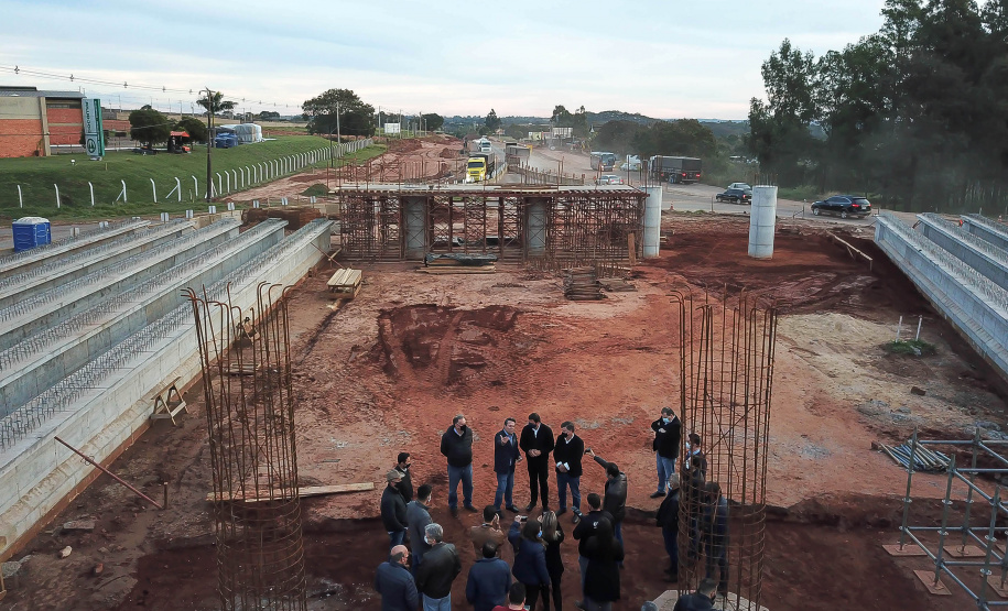 O secretário de Infraestrutura e Logística, Sandro Alex, inspeciona as obras do Trevo Gauchão e duplicação da PR-323, em Umuarama - Umuarama, 19/07/2021 - Foto: Alessandro Vieira