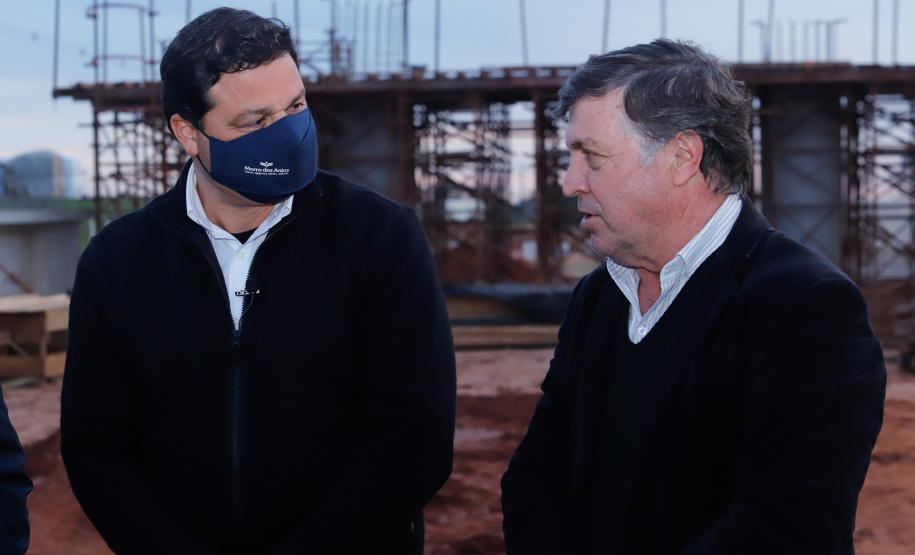 O secretário de Infraestrutura e Logística, Sandro Alex, inspeciona as obras do Trevo Gauchão e duplicação da PR-323, em Umuarama - Umuarama, 19/07/2021 - Foto: Rodrigo Félix Leal/Infraestrutura