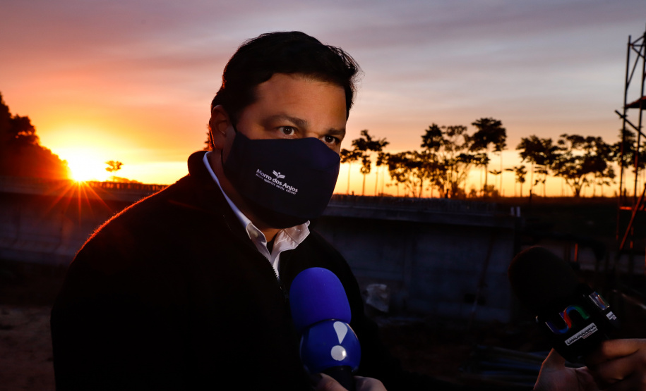 O secretário de Infraestrutura e Logística, Sandro Alex, inspeciona as obras do Trevo Gauchão e duplicação da PR-323, em Umuarama - Umuarama, 19/07/2021 - Foto: Rodrigo Félix Leal/Infraestrutura