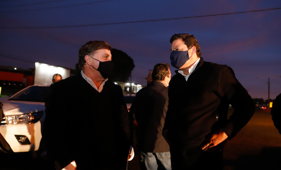 O secretário de Infraestrutura e Logística, Sandro Alex, inspeciona as obras do Trevo Gauchão e duplicação da PR-323, em Umuarama - Umuarama, 19/07/2021 - Foto: Rodrigo Félix Leal/Infraestrutura