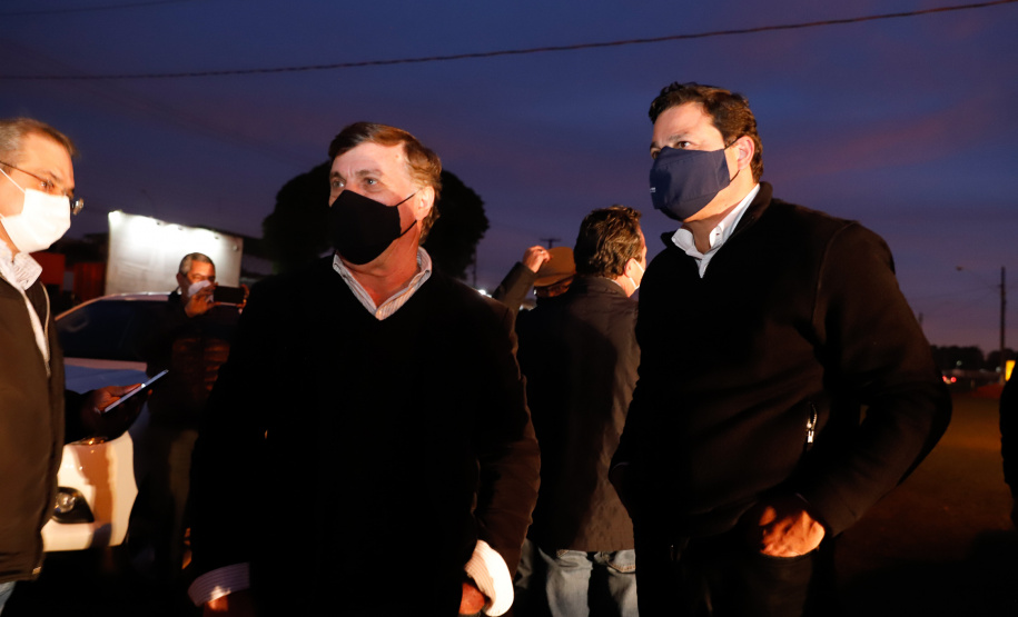 O secretário de Infraestrutura e Logística, Sandro Alex, inspeciona as obras do Trevo Gauchão e duplicação da PR-323, em Umuarama - Umuarama, 19/07/2021 - Foto: Rodrigo Félix Leal/Infraestrutura