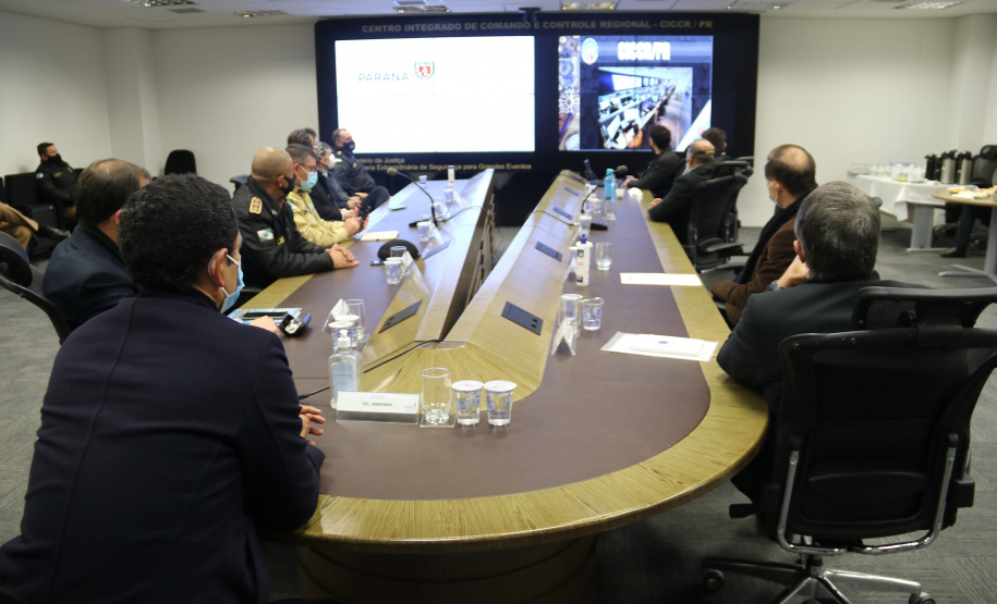 Comitiva da Segurança Pública de São Paulo visita SESP Paraná e reforça parcerias na área. Foto: SESP