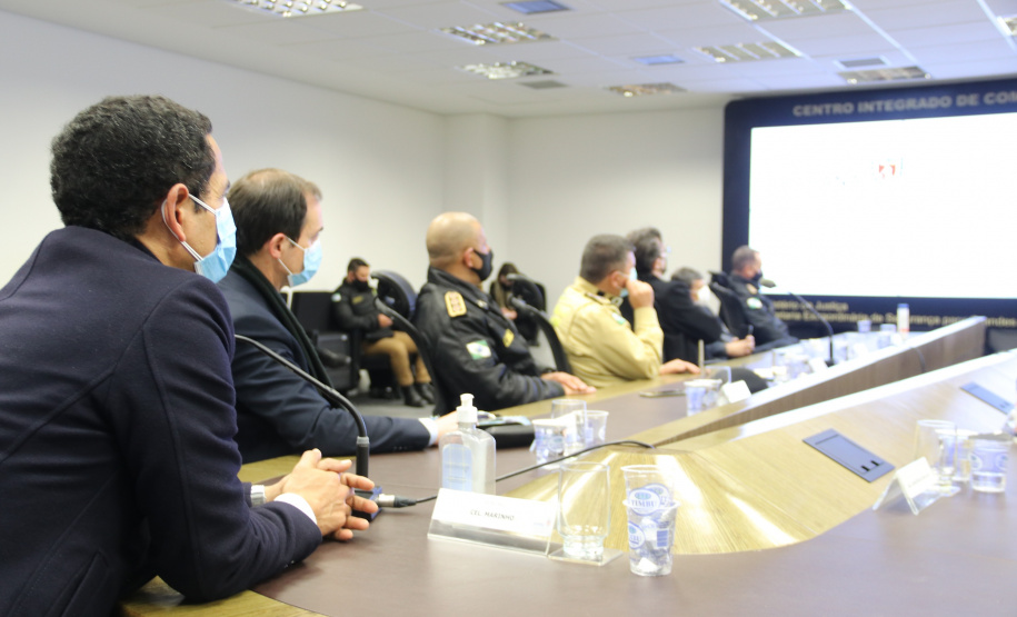 Comitiva da Segurança Pública de São Paulo visita SESP Paraná e reforça parcerias na área. Foto: SESP