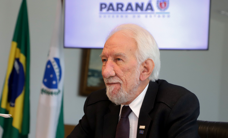 Governador em exercício, Darci Piana, durante reunião com a Ocepar  -  Curitiba, 22/07/2021  -  Foto: Ari Dias/AEN