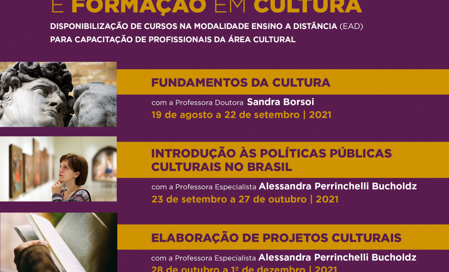SECC oferece três mil vagas para cursos gratuitos de Extensão em Cultura