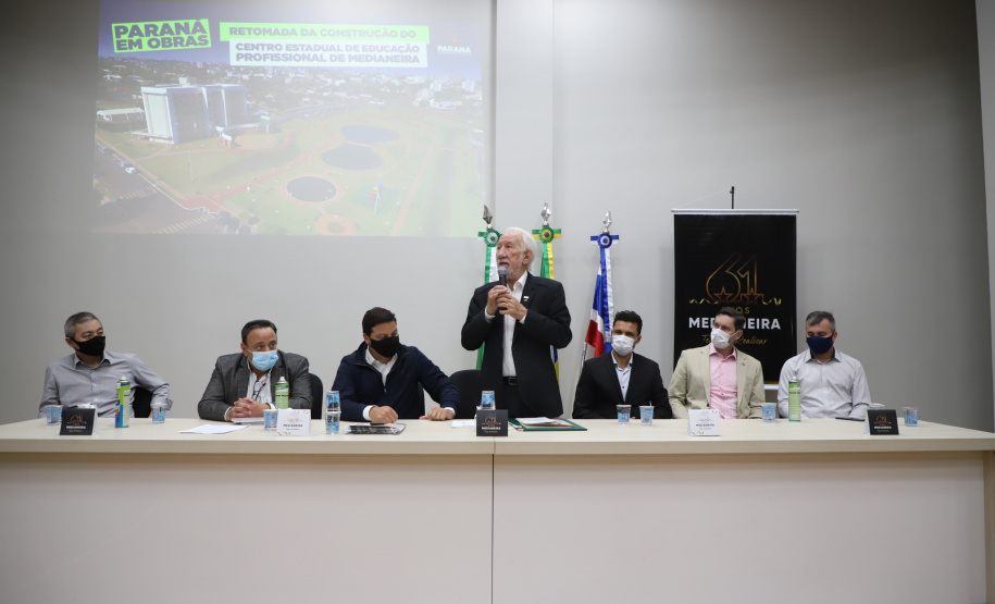 No aniversário de Medianeira, Estado anuncia retomada de obra do Centro de Educação Profissional
Foto: Ari Dias/AEN