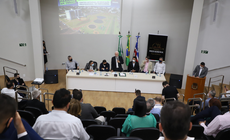 No aniversário de Medianeira, Estado anuncia retomada de obra do Centro de Educação Profissional
Foto: Ari Dias/AEN