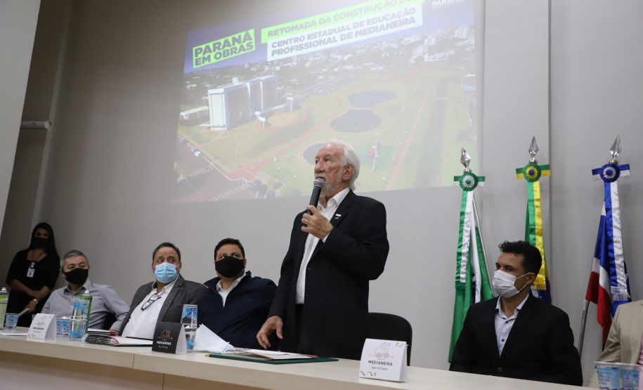 No aniversário de Medianeira, Estado anuncia retomada de obra do Centro de Educação Profissional
Foto: Ari Dias/AEN
