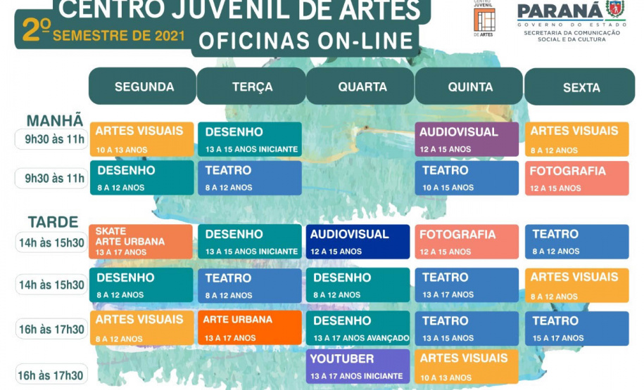 O Centro Juvenil de Artes Plásticas, CJAP, está com inscrições abertas para as oficinas regulares do segundo semestre. São, ao todo, 25 oficinas para crianças e adolescentes, entre 08 e 17 anos. Os encontros serão virtuais, pelo Google Meet. - Curitiba, 27/07/2021 - Foto: CJAP