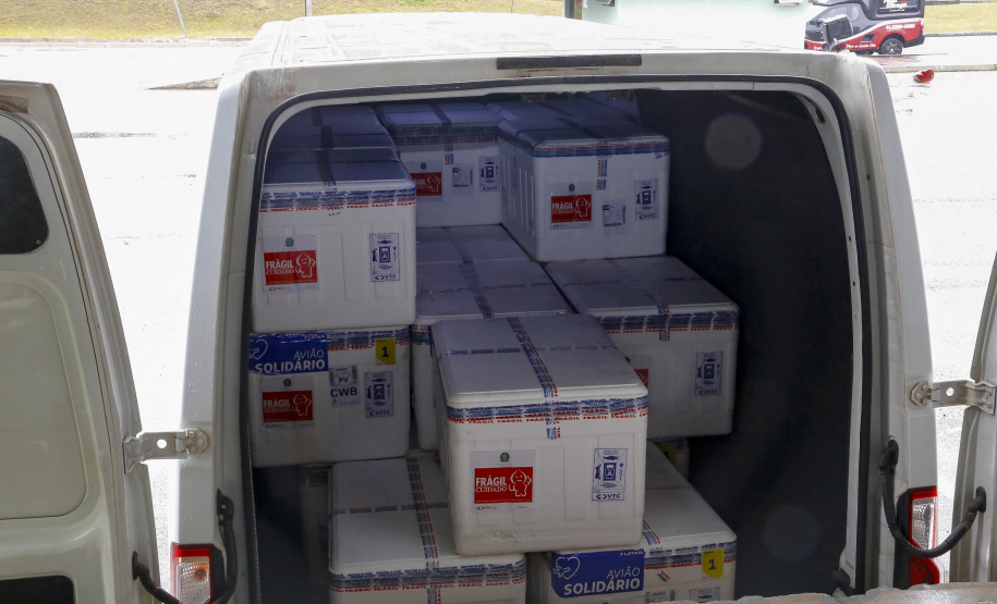 27/07/2021 - Nova remessa de vacinas contra o covid.
Foto Gilson Abreu/AEN