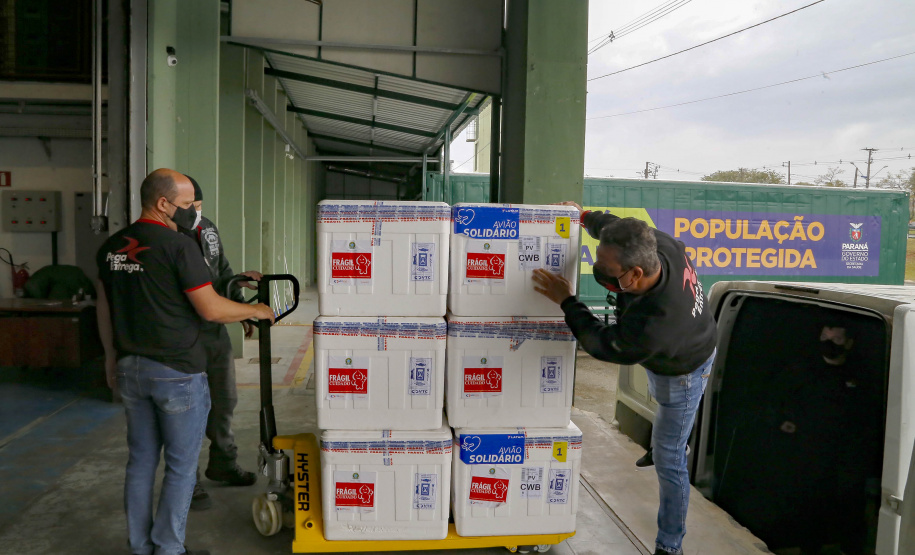 27/07/2021 - Nova remessa de vacinas contra o covid.
Foto Gilson Abreu/AEN