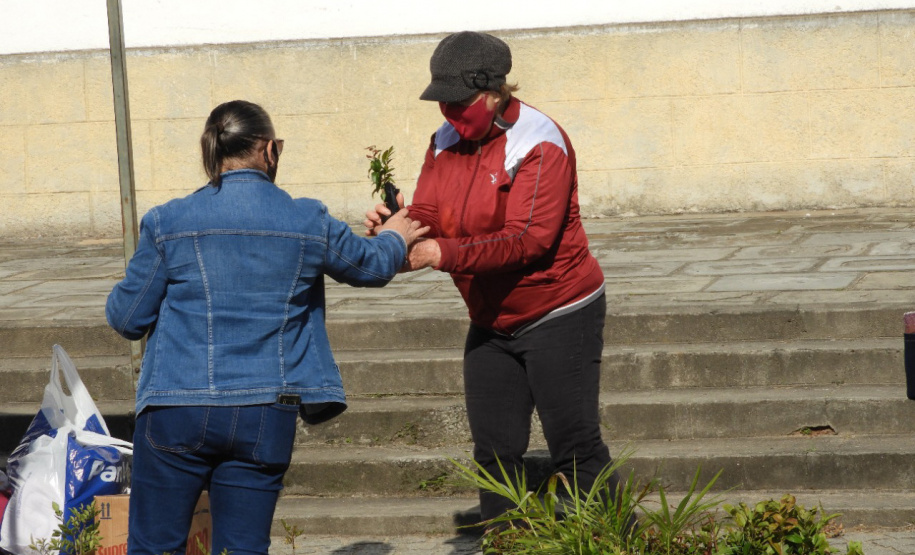 Com drive-thru solidário no Litoral do Estado, famílias carentes recebem nesta semana as doações de roupas, cobertores, sapatos e alimentos arrecadados em troca de uma muda frutífera do Instituto Água e Terra (IAT). - Curitiba, 27/07/2021 - Foto: IAT