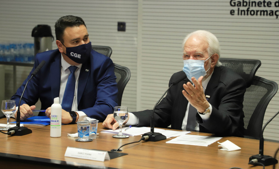 Vice-governador Darci Piana durante reunião com a Controladoria Geral do Estado (CGE), para Intensificar a prevenção à corrupção e manter a integridade de cada órgão do Governo do Estado.  -  Curitiba, 27/07/2021  -  foto: José Fernando Ogura/AEN