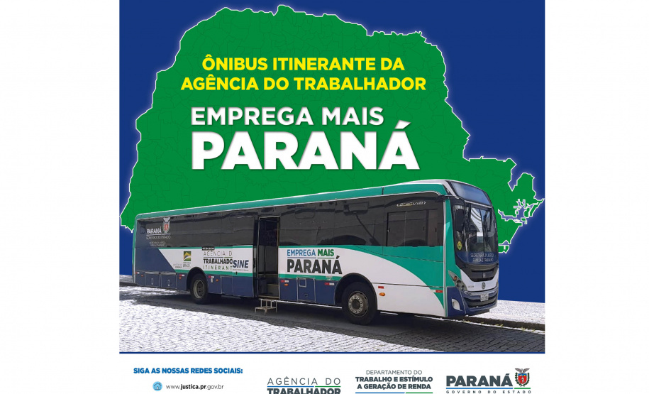 O ônibus ?Emprega Mais Paraná? estará atendendo os moradores dos municípios de Campina Grande do Sul nesta quarta-feira, dia 28, e de São José dos Pinhais no sábado, dia 31. A iniciativa leva oportunidades de emprego para as pessoas dos municípios. - Curitiba, 28/07/2021 - Foto: SEJUF