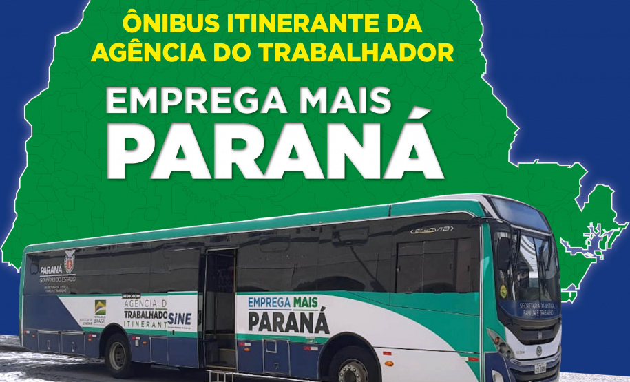 O ônibus ?Emprega Mais Paraná? estará atendendo os moradores dos municípios de Campina Grande do Sul nesta quarta-feira, dia 28, e de São José dos Pinhais no sábado, dia 31. A iniciativa leva oportunidades de emprego para as pessoas dos municípios. - Curitiba, 28/07/2021 - Foto: SEJUF