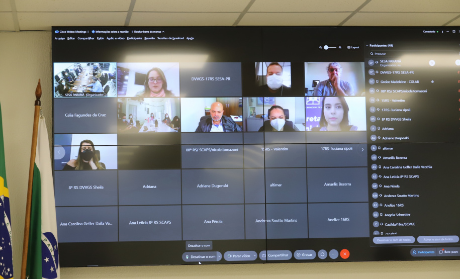 O secretario do Estado da Saude, Beto Preto reunido com as regionais de Saude junto com o Ministério da Saude sobre a analise e resultados da investigação da variante Delta.Foto: Geraldo Bubniak/AEN