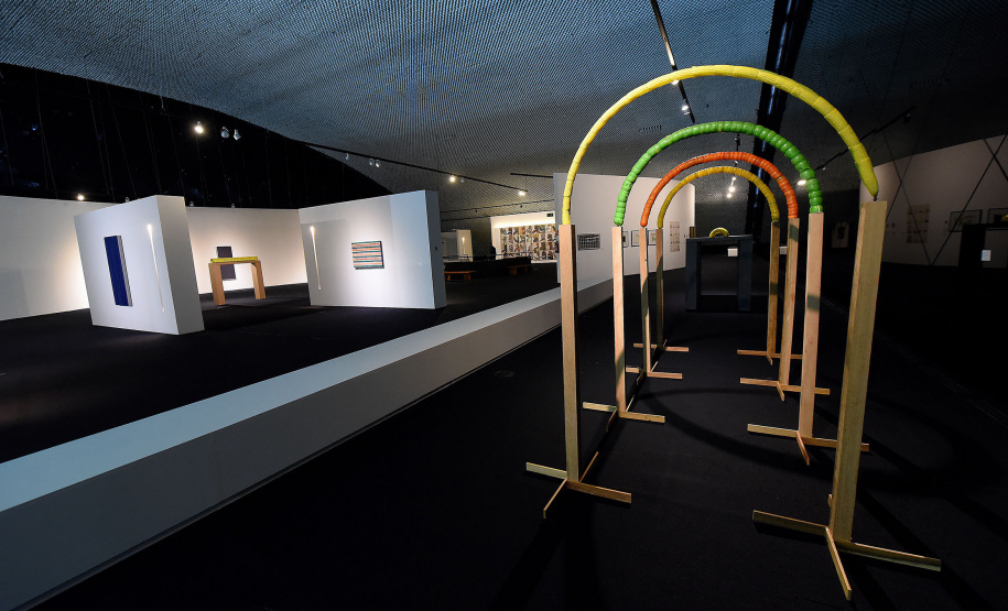 Schwanke, Uma Poética Labirintica.Museu Oscar Niemeyer(MON).Curitiba, 27 de abril de 2021.Foto: Kraw Penas/SECC.