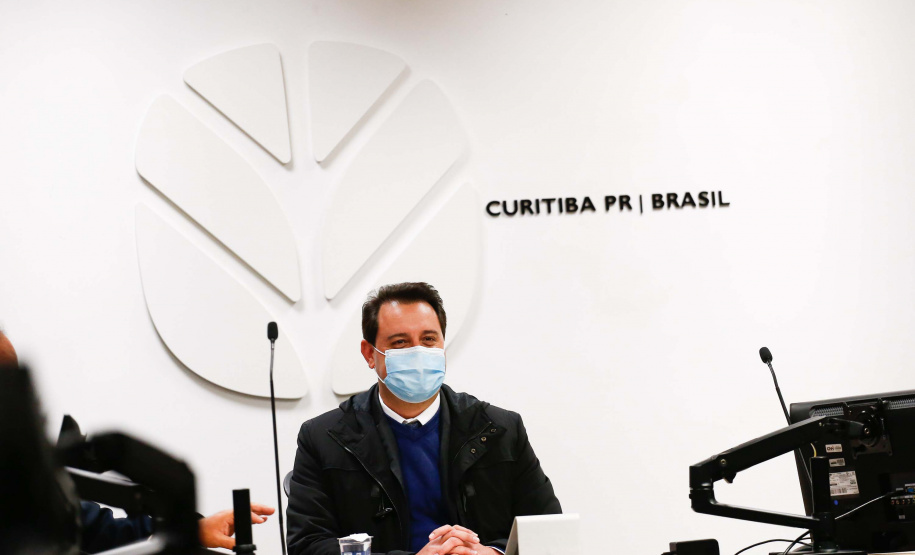 Em comemoração ao Dia do Agricultor, o governador Carlos Massa Ratinho Junior participou nesta quarta-feira (28), na fábrica da New Holland, em Curitiba, do lançamento do Colheitômetro. Foto: Jonathan Campos/AEN