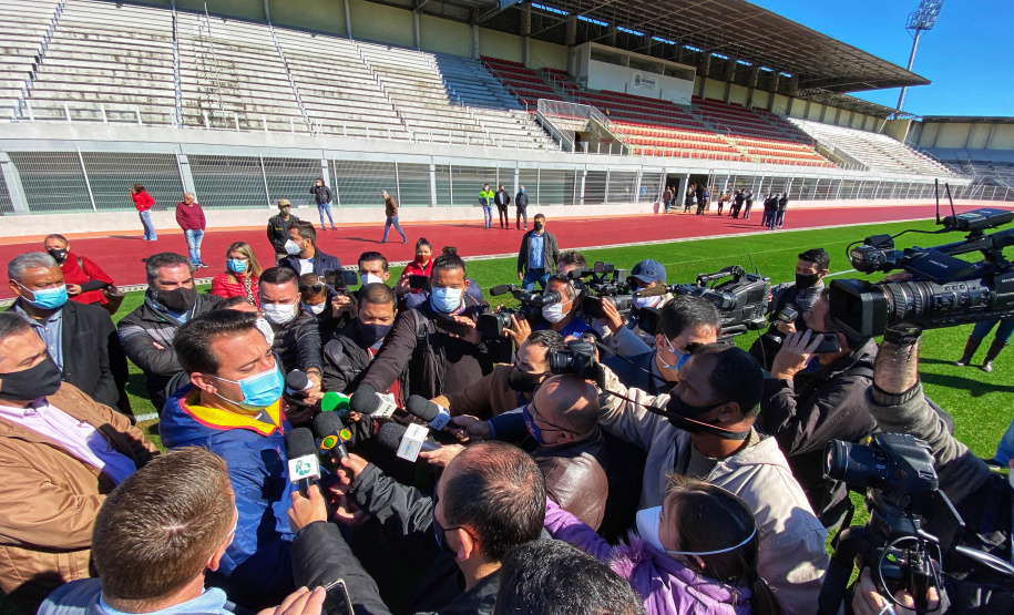 O governador Carlos Massa Ratinho Junior participou nesta quinta-feira (29) das comemorações dos 373 anos de Paranaguá, a cidade mais antiga do Paraná. - Paranaguá, 29/07/2021 - Foto: José Fernando Ogura/AEN