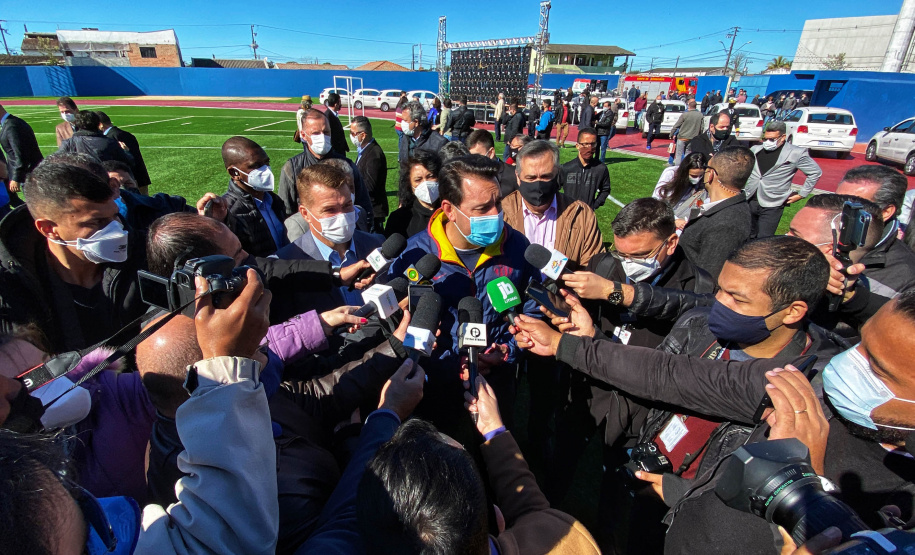O governador Carlos Massa Ratinho Junior participou nesta quinta-feira (29) das comemorações dos 373 anos de Paranaguá, a cidade mais antiga do Paraná. - Paranaguá, 29/07/2021 - Foto: José Fernando Ogura/AEN