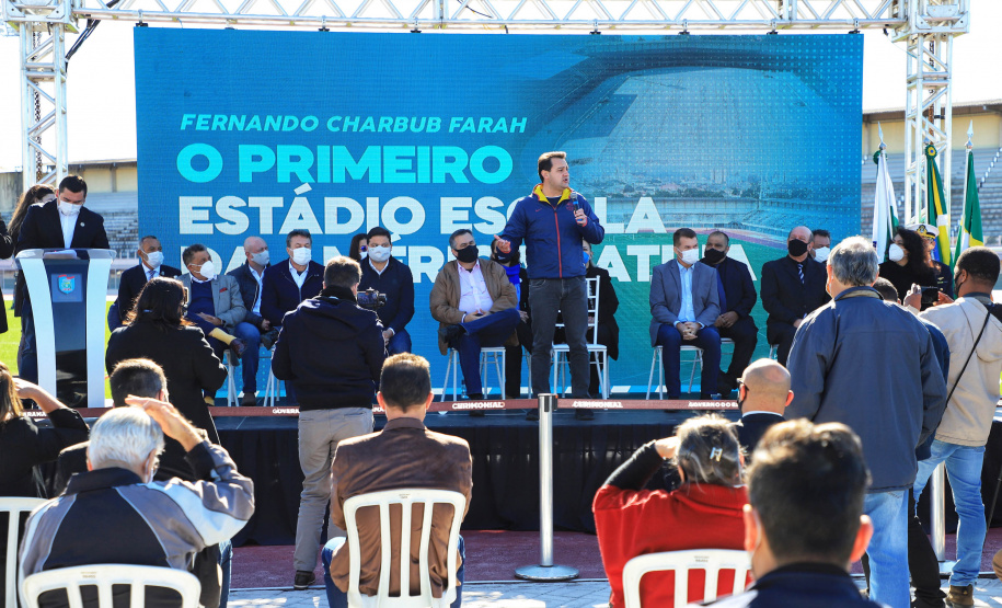 O governador Carlos Massa Ratinho Junior participou nesta quinta-feira (29) das comemorações dos 373 anos de Paranaguá, a cidade mais antiga do Paraná. - Paranaguá, 29/07/2021 - Foto: José Fernando Ogura/AEN