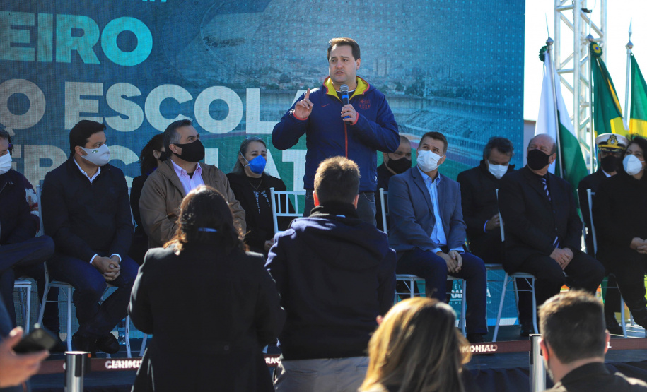 O governador Carlos Massa Ratinho Junior participou nesta quinta-feira (29) das comemorações dos 373 anos de Paranaguá, a cidade mais antiga do Paraná. - Paranaguá, 29/07/2021 - Foto: José Fernando Ogura/AEN