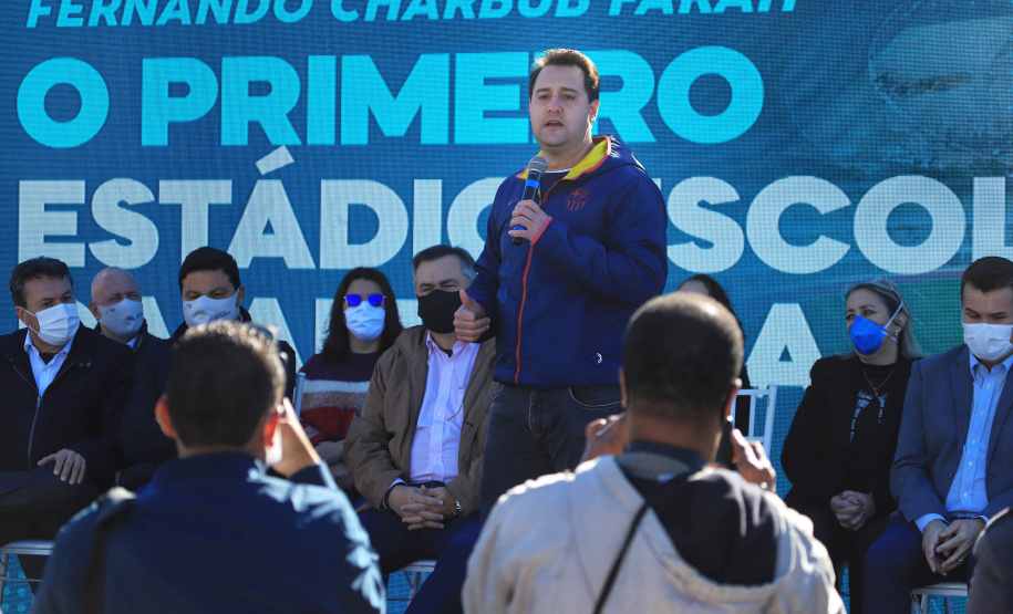 O governador Carlos Massa Ratinho Junior participou nesta quinta-feira (29) das comemorações dos 373 anos de Paranaguá, a cidade mais antiga do Paraná. - Paranaguá, 29/07/2021 - Foto: José Fernando Ogura/AEN
