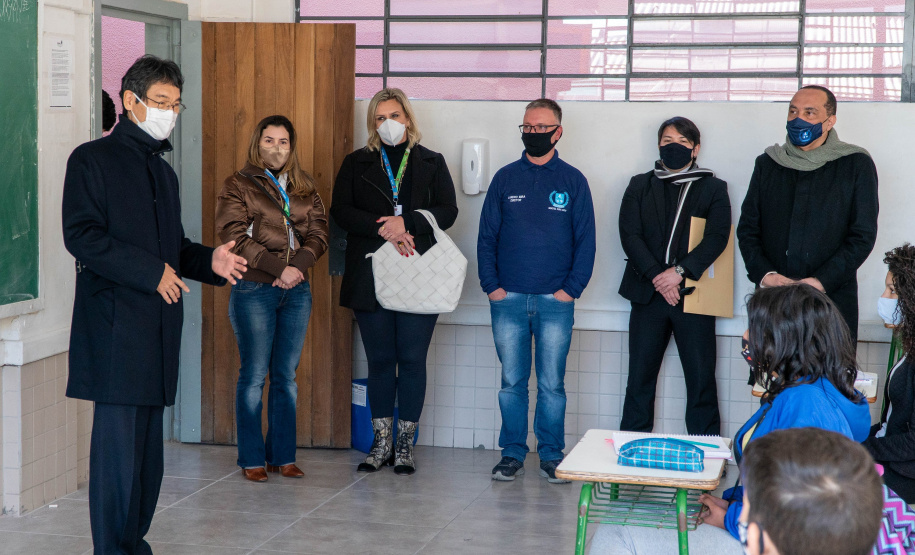 Cônsul do Japão visita escola cívico-militar que celebrou imigração japonesa    Foto Anderson Pedroso/SEED