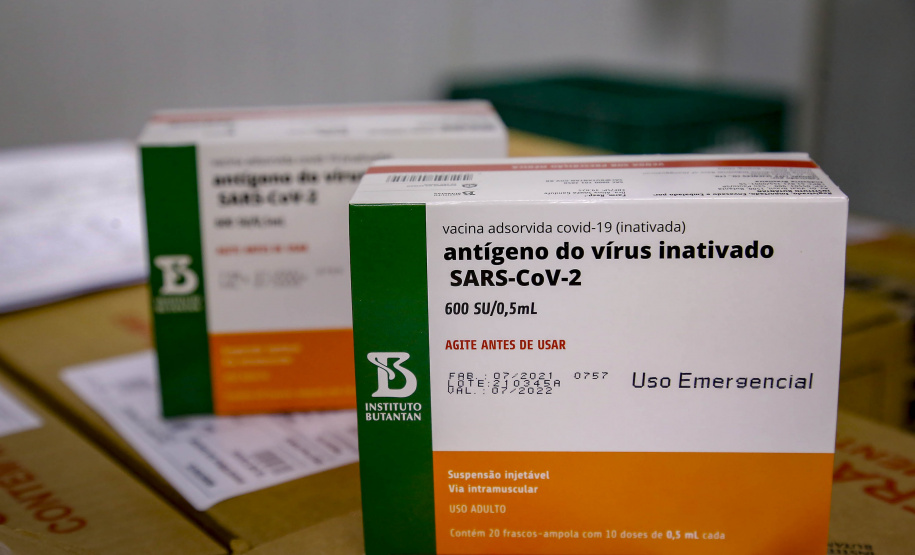Um total de 329.380 doses de vacinas contra a Covid-19 já estão no Centro de Medicamentos do Paraná (Cemepar), em Curitiba. O lote, que desta vez foi encaminhado pelo Ministério da Saúde via terrestre, chegou na tarde deste sábado (31), às 16 horas.
Foto Gilson Abreu/AEN