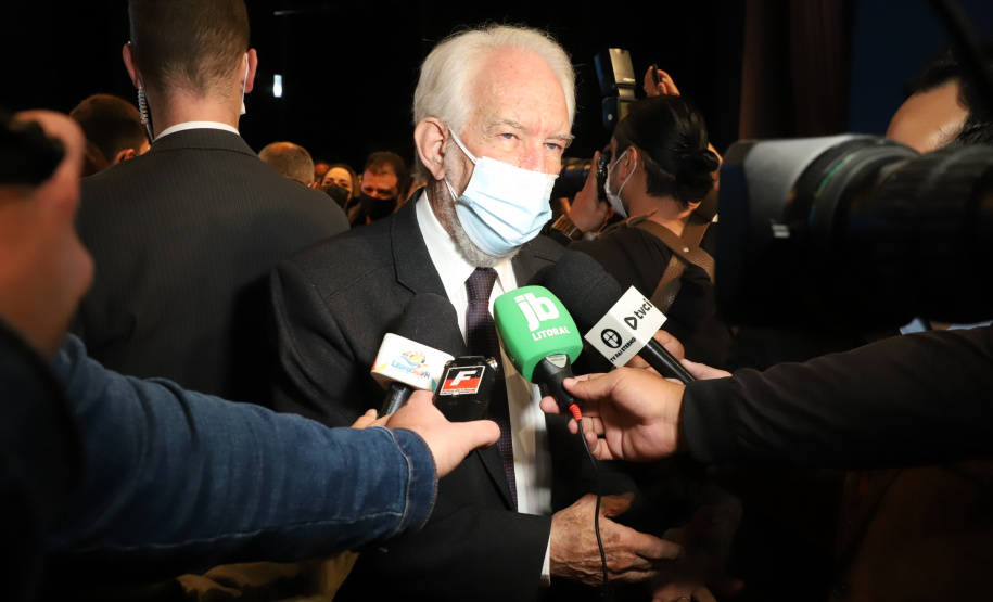 Vice-governador Darci Piana, recebe a ministra Damaris Alves, do Ministério da Mulher, da Família e dos Direitos Humanos  -  Paranaguá, 02/08/2021  -  Foto: Ari Dias/AEN