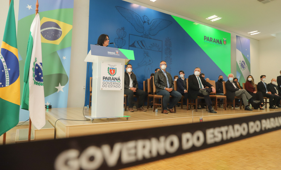 O vice governador Darci Piana recebe nesta segunda-feira (02) a ministra da Mulher, da Família e dos Direitos Humanos, Damares Alves no Palacio Iguacu. Curitiba, 02/08/2021 - Foto: Geraldo Bubniak/AEN