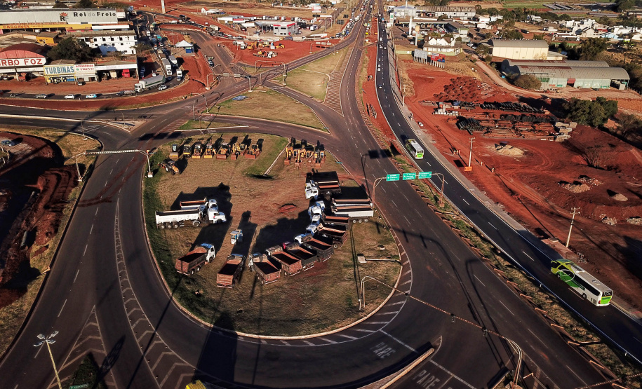 O governador Carlos Massa Ratinho Junior fez nesta segunda-feira (02) a primeira visita técnica às obras de readequação do Trevo Cataratas, em Cascavel, na Região Oeste. - Cascavel, 02/08/2021 - Foto: José Fernando ogura/AEN