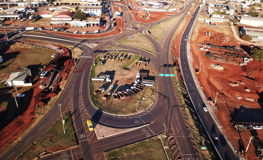 O governador Carlos Massa Ratinho Junior fez nesta segunda-feira (02) a primeira visita técnica às obras de readequação do Trevo Cataratas, em Cascavel, na Região Oeste. - Cascavel, 02/08/2021 - Foto: José Fernando ogura/AEN