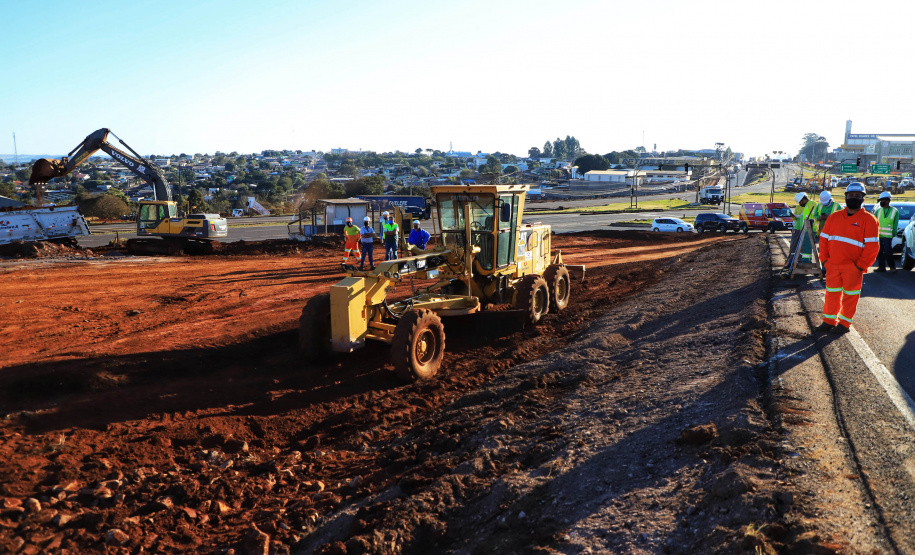 O governador Carlos Massa Ratinho Junior fez nesta segunda-feira (02) a primeira visita técnica às obras de readequação do Trevo Cataratas, em Cascavel, na Região Oeste. - Cascavel, 02/08/2021 - Foto: José Fernando ogura/AEN