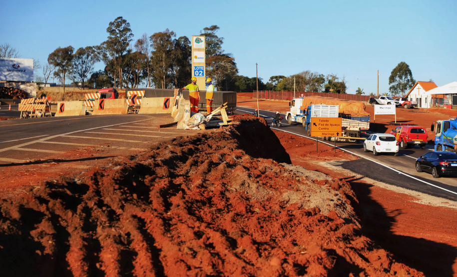 O governador Carlos Massa Ratinho Junior fez nesta segunda-feira (02) a primeira visita técnica às obras de readequação do Trevo Cataratas, em Cascavel, na Região Oeste. - Cascavel, 02/08/2021 - Foto: José Fernando ogura/AEN