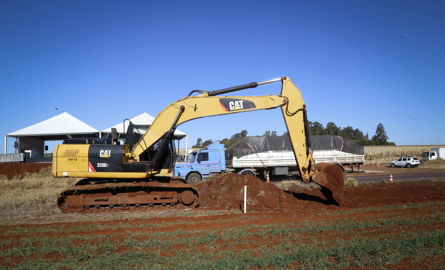 02/08/2021 Governador Carlos Massa Ratinho Junior lança pedra fundamental duplicação do Contorno Oeste de Cascavel.
Foto Gilson Abreu/AEN