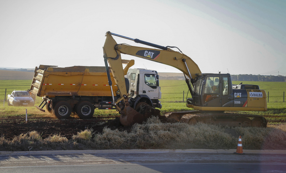 02/08/2021 Governador Carlos Massa Ratinho Junior lança pedra fundamental duplicação do Contorno Oeste de Cascavel.
Foto Gilson Abreu/AEN
