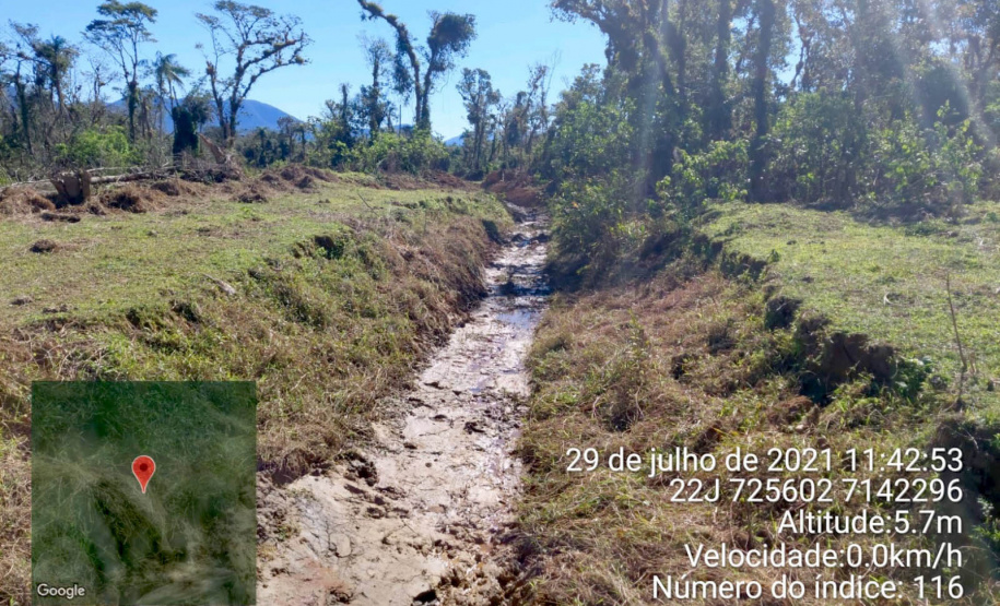 Força-tarefa no litoral identifica mais de 100 hectares de desmatamento ilegal  -  curitiba, 03/08/2021  -  Foto: IAT