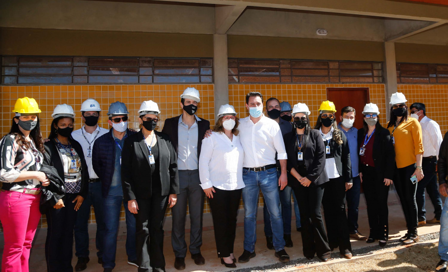 O governador Carlos Massa Ratinho Junior vistoriou nesta terça-feira (3) a obra da nova sede do Centro Estadual de Educação Profissional (CEEP) do Noroeste, também conhecido como Colégio Agrícola do Noroeste, em Diamante do Norte. Foto: Jonathan Campos/AEN