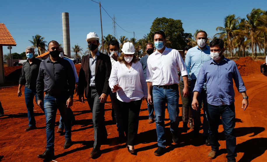 O governador Carlos Massa Ratinho Junior vistoriou nesta terça-feira (3) a obra da nova sede do Centro Estadual de Educação Profissional (CEEP) do Noroeste, também conhecido como Colégio Agrícola do Noroeste, em Diamante do Norte. Foto: Jonathan Campos/AEN