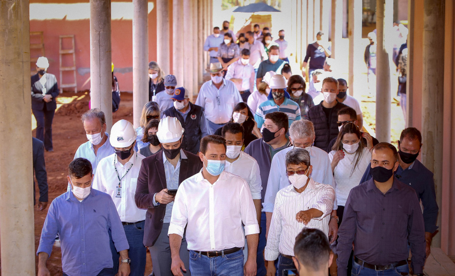 Governador Carlos Massa Ratinho Junior vistoria as obras do Colégio Agricola do Noroeste, em Diamante do Norte  - Diamante do Norte, 03/08/2021  -  Foto: Gilson Abreu/AEN