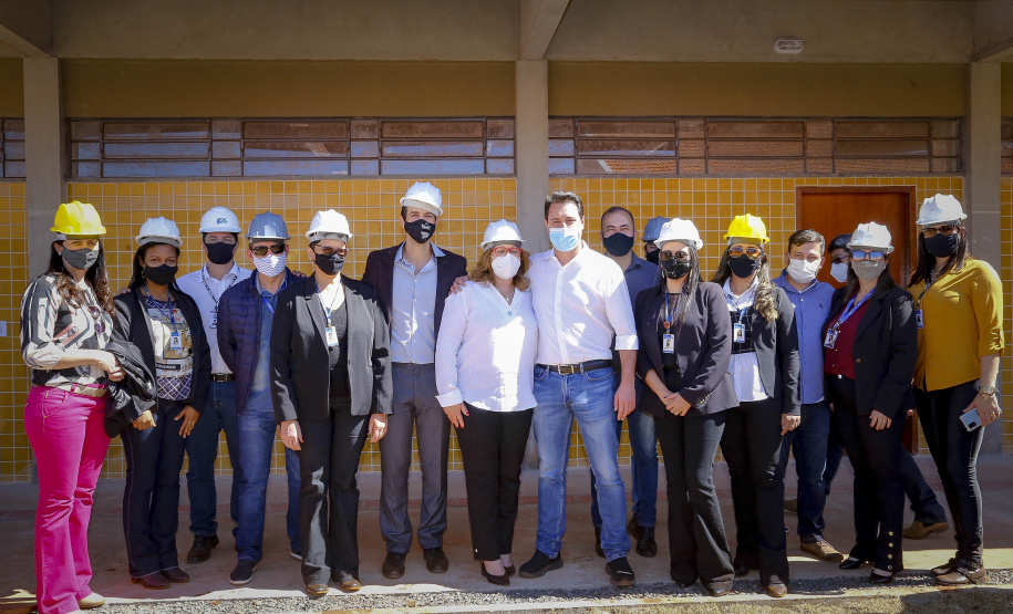 Governador Carlos Massa Ratinho Junior vistoria as obras do Colégio Agricola do Noroeste, em Diamante do Norte  - Diamante do Norte, 03/08/2021  -  Foto: Gilson Abreu/AEN