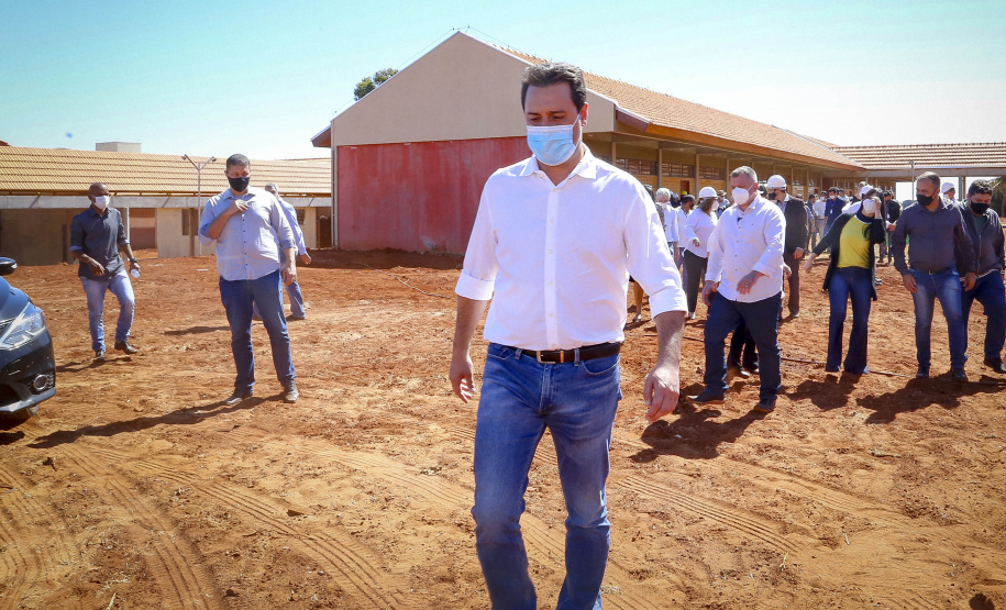 Governador Carlos Massa Ratinho Junior vistoria as obras do Colégio Agricola do Noroeste, em Diamante do Norte  - Diamante do Norte, 03/08/2021  -  Foto: Gilson Abreu/AEN