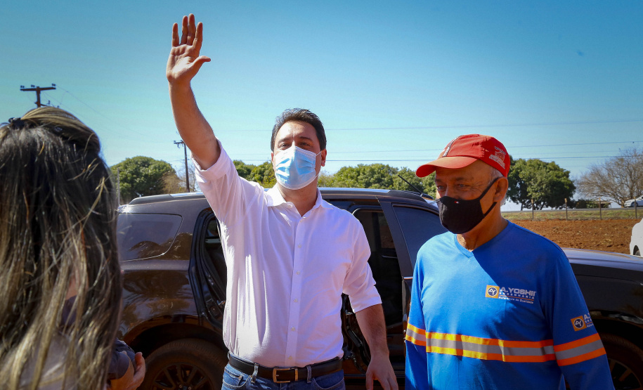 Governador Carlos Massa Ratinho Junior vistoria as obras do Colégio Agricola do Noroeste, em Diamante do Norte  - Diamante do Norte, 03/08/2021  -  Foto: Gilson Abreu/AEN